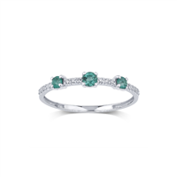 Anello Bliss Donna Bl via lattea in Oro bianco Smeraldo 0.26 Ct 20109697 - 20109697